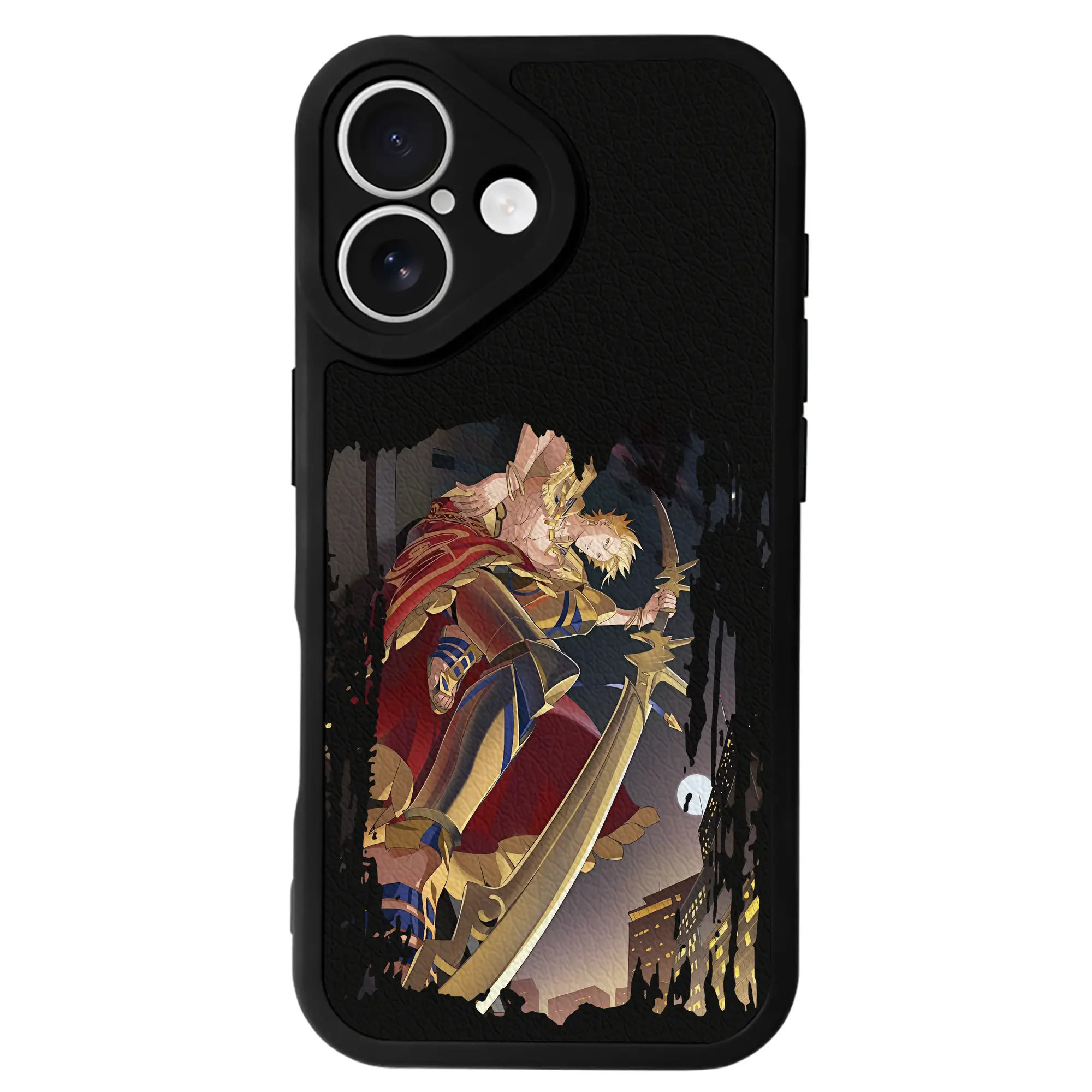 FGO グッズ,ギルガメッシュ - IPhone 16シリーズ対応 ・ シリコンスマホケース ・ レザー調 ・ 高精度フィット ・ 耐衝撃 ・ ワイヤレス充電対応 ・ 精密カット